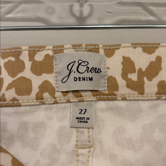J. Crew 10inch high rise safari animal print denim size 27 - Picture 5 of 7